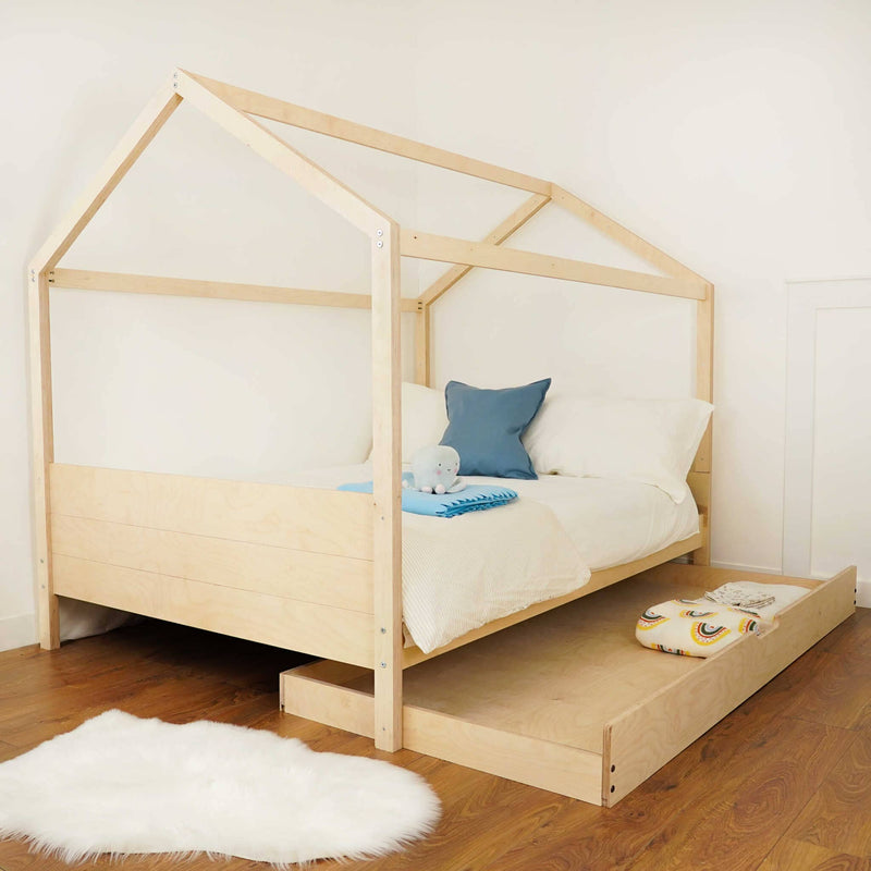 double house bed with pull out drawer