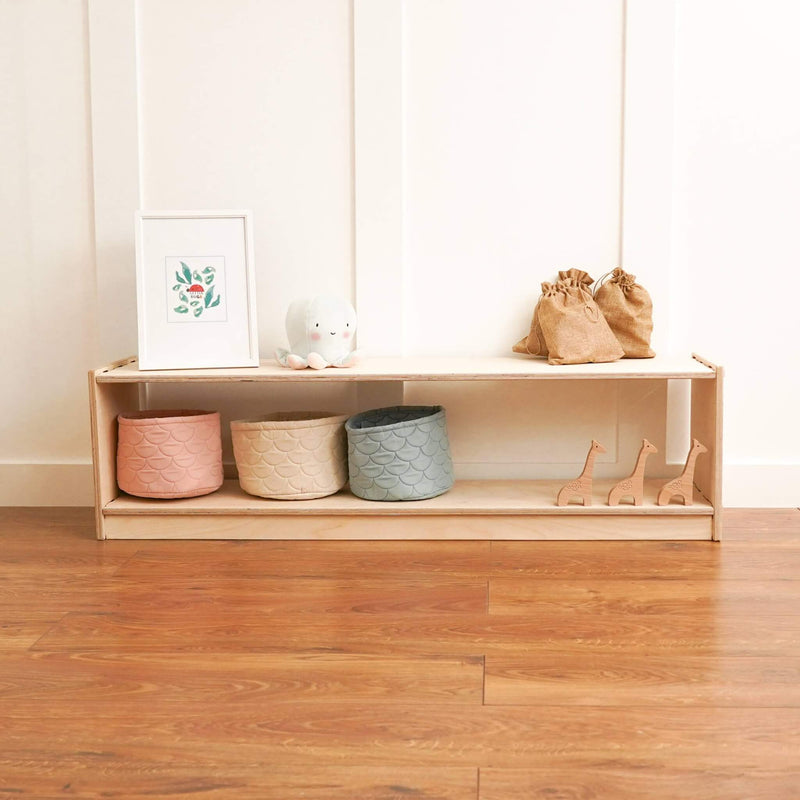 eco little toy shelf with accessories