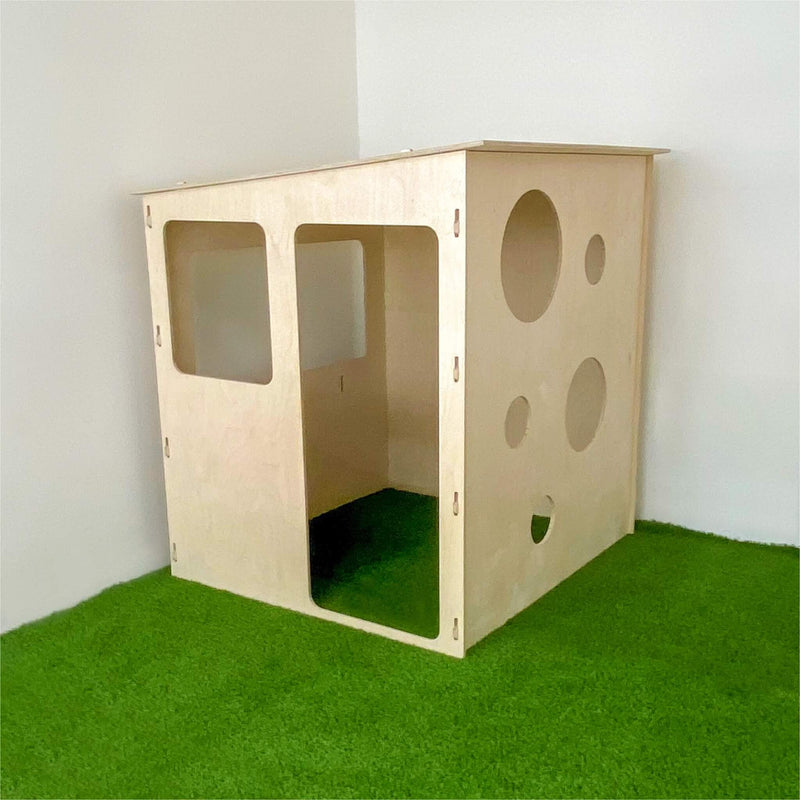eco playhouse on grass