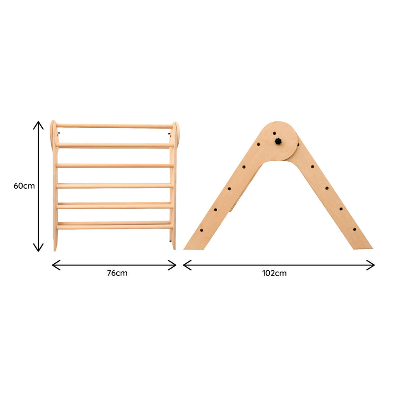 pikler triangle frame dimensions