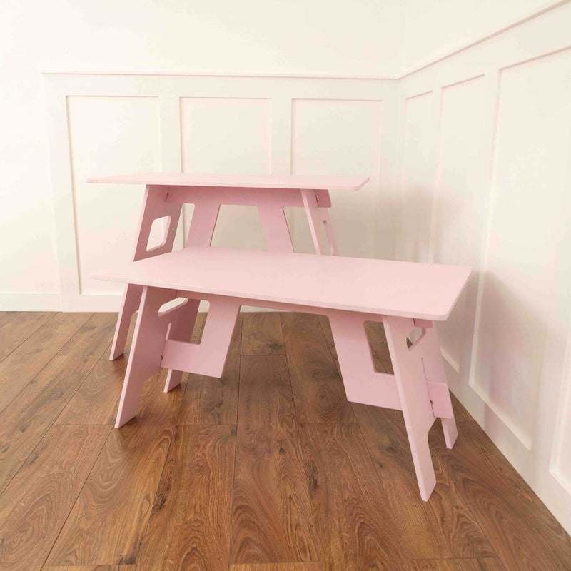 pink mini and little crafters childrens interlocking desk