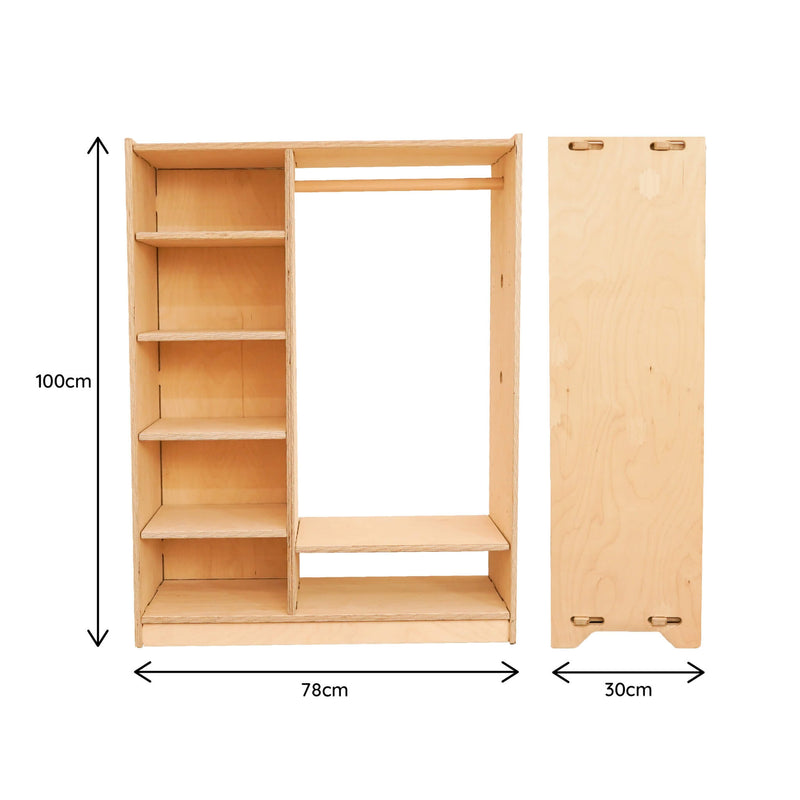 wooden montessori wardrobe dimensions