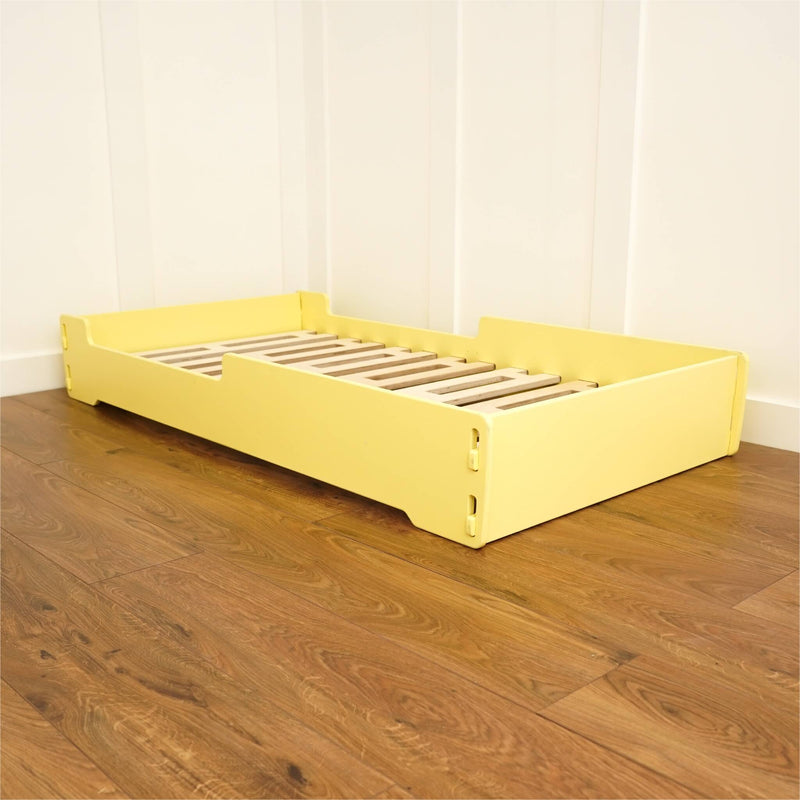 yellow floor bed